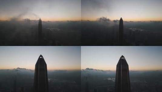 深圳福田中心区平安大厦高清在线视频素材下载