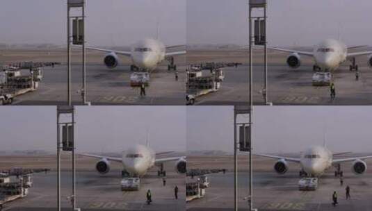 机场的飞机正在推出高清在线视频素材下载
