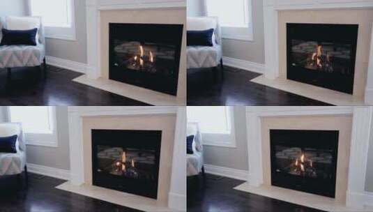 舒适的家庭壁炉高清在线视频素材下载