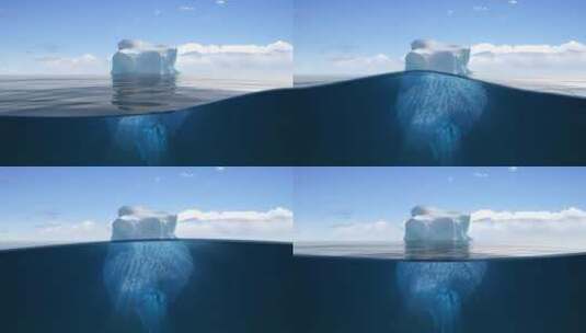 海面冰山高清在线视频素材下载