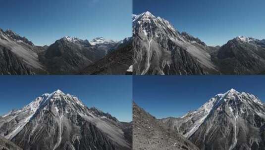 川西蓝天下的雅拉雪山高清在线视频素材下载