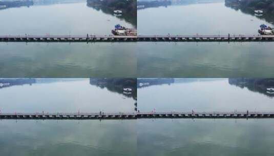 江西赣州古浮桥高清在线视频素材下载