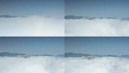 浙江台州市神仙居景区云海航拍高清在线视频素材下载