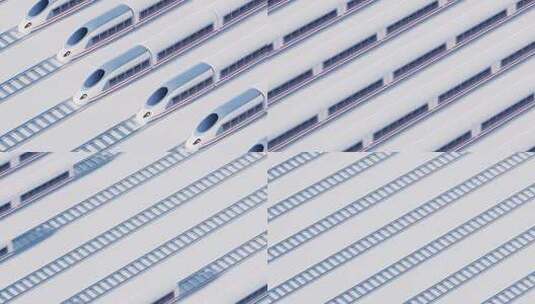 轨道列车交通运输概念3D渲染高清在线视频素材下载