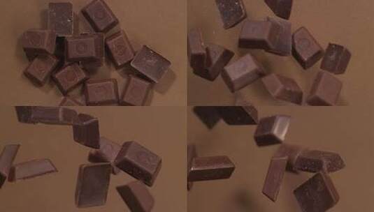 芬腾高速机1000fps之巧克力块拍起高清在线视频素材下载