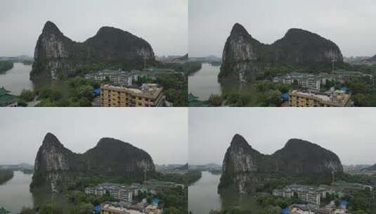桂林南溪山4A景区航拍高清在线视频素材下载