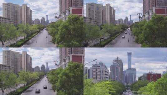 北京朝阳路中国尊高清在线视频素材下载