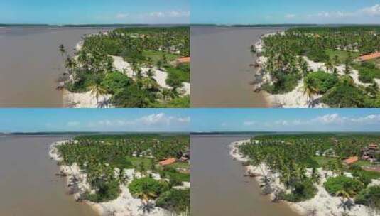 巴西标志性的雨水湖和沙丘。Lencois Maranhens巴西。高清在线视频素材下载