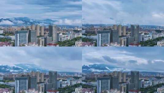 九江夏季雨后城景延时高清在线视频素材下载