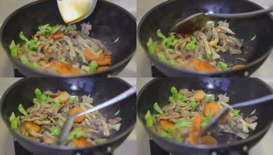 蔬菜炒杂菜高清在线视频素材下载