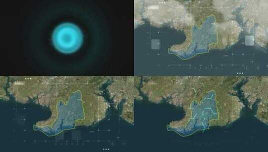 银海区-地图高清在线视频素材下载