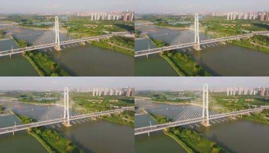 咸阳渭河桥高清在线视频素材下载