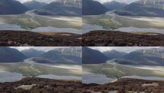 南阿尔卑斯山的风景山谷高清在线视频素材下载