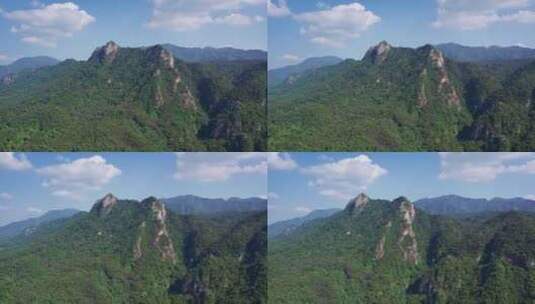绿水青山山峰自然森林生态山脉航拍视频高清在线视频素材下载