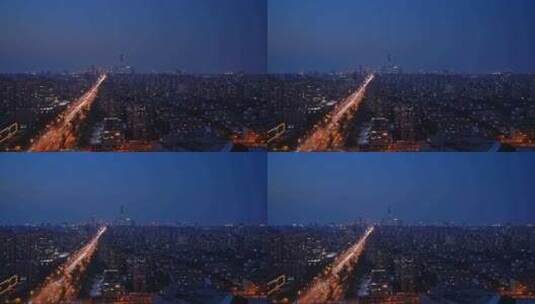 北京国贸日落夜景高清在线视频素材下载
