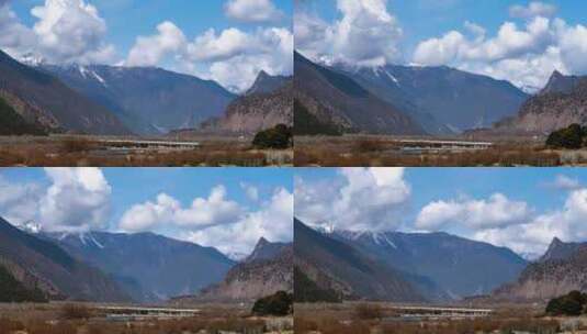 西藏林芝_巴松措_自然风光高清在线视频素材下载