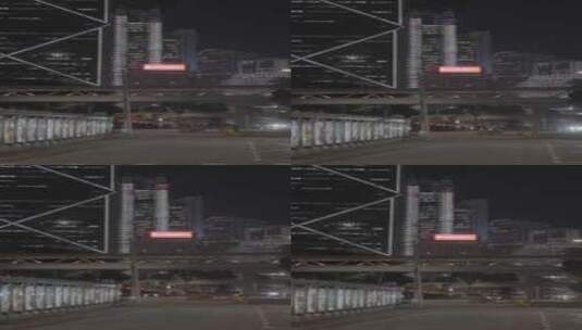 香港长江集团中心大厦夜景高清在线视频素材下载