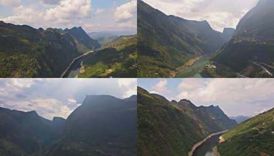 航拍中国山水自然风景高清在线视频素材下载