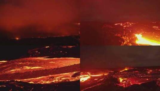 4K火山岩浆高清在线视频素材下载