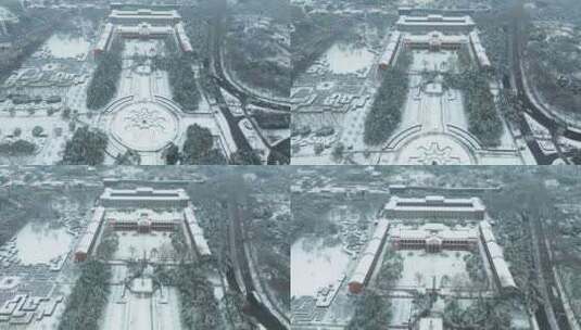 武汉城市地标景点雪景风光高清在线视频素材下载