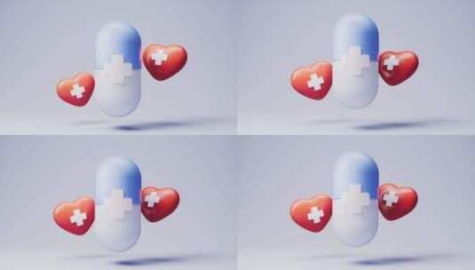生物医药制药胶囊3D渲染高清在线视频素材下载