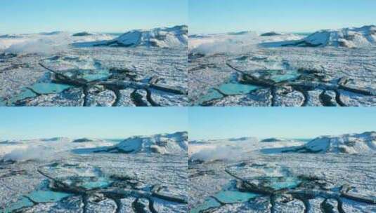 从高质量的无人机上看，冰岛雷克雅未克的蓝高清在线视频素材下载