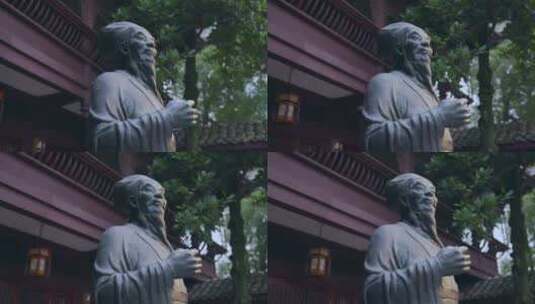 苏东坡雕像空镜高清在线视频素材下载