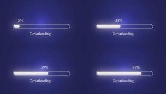 加载栏下载栏和进度加载动画、加载状态栏高清在线视频素材下载