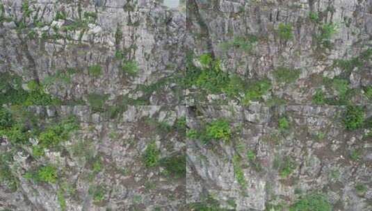 广西桂林哈斯特地貌山崖绝壁航拍高清在线视频素材下载
