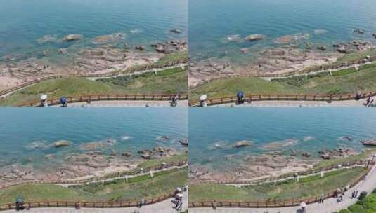 青岛夏天燕儿岛高清在线视频素材下载