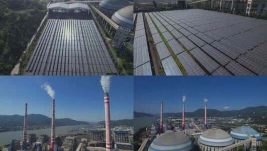 航拍中国发电厂发电站合集高清在线视频素材下载
