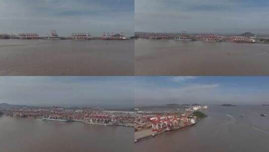 上海 大洋山 集装箱码头高清在线视频素材下载