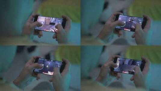 游戏，电话，手，游戏玩法高清在线视频素材下载