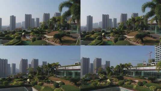 航拍广西北海空中花园高端住宅第四代住宅高清在线视频素材下载
