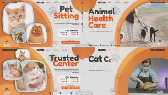 可爱有爱宠物护理中心图文展示宣传片AE模板高清AE视频素材下载
