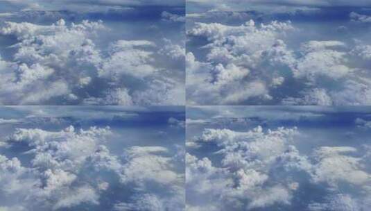 飞机视角高空中奇特的云彩高清在线视频素材下载