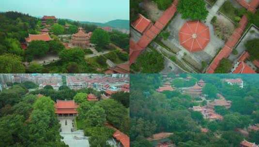 福建泉州南少林寺绝美空镜航拍高清4K视频高清在线视频素材下载
