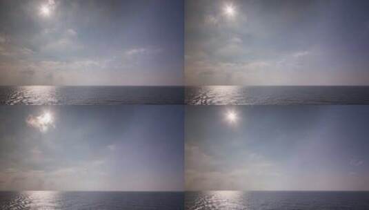 渡船海地中海海水平静波浪蓝色高清在线视频素材下载