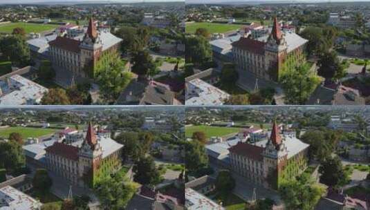 空中拍摄布罗迪教育学院高清在线视频素材下载