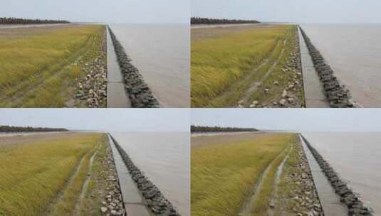 航拍海边景观高清在线视频素材下载