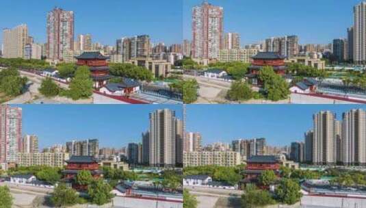 江西省九江市浔阳楼日景环绕航拍延时高清在线视频素材下载