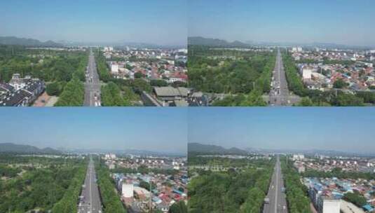 航拍山东潍坊青州城市风光高清在线视频素材下载