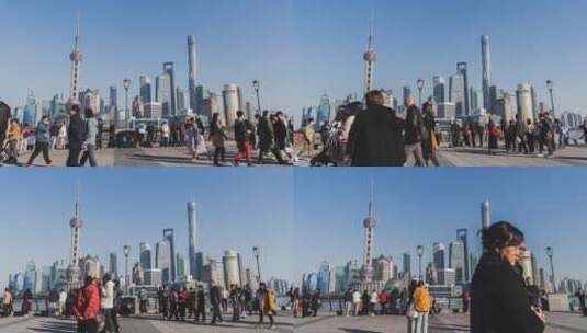 中国上海外滩城市风景【8K延时】高清在线视频素材下载