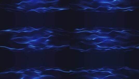 4K蓝色光影粒子海洋波纹波浪流动高清在线视频素材下载