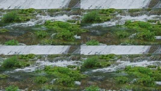 清澈河流水花瀑布高清在线视频素材下载