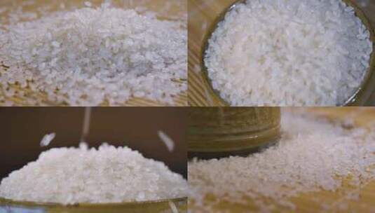 大米 水稻 白米高清在线视频素材下载