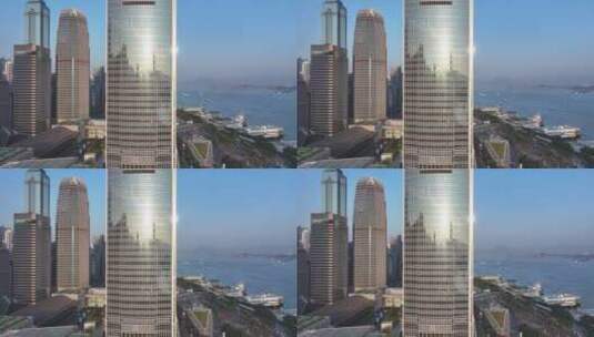 香港中环清晨CBD般拍高清在线视频素材下载