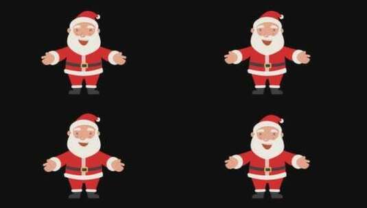 张开双臂的圣诞老人形象高清在线视频素材下载