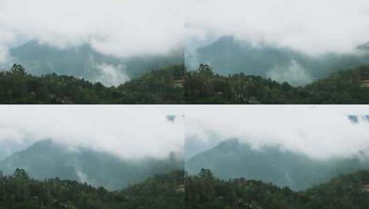 从印度西部高止山脉的山谷升起的延时云彩。高清在线视频素材下载