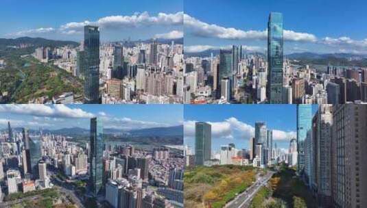 深圳汉国中心航拍高清在线视频素材下载